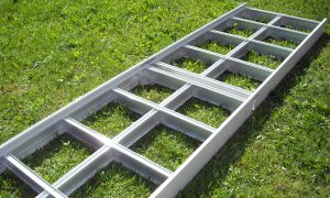 aluWalk element frames chained end-to-end. Narrow width 85 cm. aluWalk element frames chained end-to-end. Narrow width 85 cm.