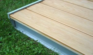 Walkway with Siberian Larch decking. Walkway with Siberian Larch decking.